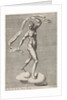 Diana as the moon goddess Luna on a cloud, the moon on the forehead, from a series of prints with planets by Pieter Valck