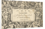 Title page for Idea universale della Cancellaresche corsive et Bastarde by Martin van Buyten