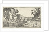 Rocky Landscape with riverwalk by Claes Jansz. Visscher II