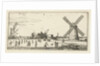 Skaters on the ice at a mill near Penningsveer by Esaias van de Velde