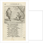 Kneeling for a rich man dressed figure by Arnold Houbraken