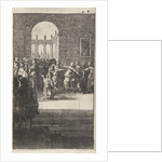 Soldier kneeling before a woman by Gerrit van Goedesberg