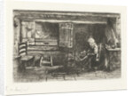Two figures in an interior by Jozef Israëls