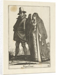 Couple dressed in the Neapolitan fashion by Johannes Covens and Cornelis Mortier
