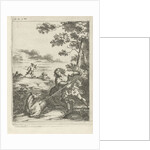 Fercard king of Scotland kills a wolf by Arnold Houbraken