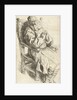 Old man sitting in an armchair by Salomon Koninck