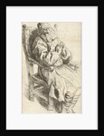 Old man sitting in an armchair by Salomon Koninck