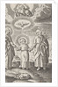 Young Christ between Mary and Joseph, and above them Holy Spirit and God by Peter van Lackveldt