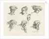Study Sheet with six heads in two rows above the other by D. van den Bosch