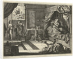 Jacob complains to Laban that he gave him Leah instead of Rachel as his wife by Daniël van den Bremden