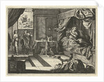 Jacob complains to Laban that he gave him Leah instead of Rachel as his wife by Daniël van den Bremden