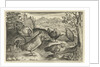 Three hens and two roosters by Claes Jansz. Visscher II