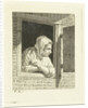 Woman leaning on arms in window opening by Cornelis van Cuylenburgh II