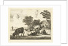 Cows and sheep lying in meadow for farm by Johannes van Cuylenburgh