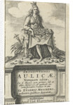 Abundance with lap full of flowers and wheat sheaf and image of Mercury by Lowijs Elzevier III
