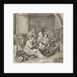 Interior with peasant family by Cornelis Pietersz. Bega