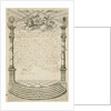 Diploma of the Masonic Lodge l'Union Royale in The Hague by Paulus Constantijn la Fargue