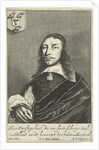 Portrait Dortse poet Cornelis van Overstege, Dordrecht by Gerrit Gerritsz van Fenaem