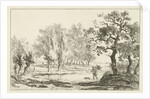 River Landscape with a wood gatherer by Carel Lodewijk Hansen