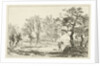 River Landscape with a wood gatherer by Carel Lodewijk Hansen