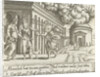 Abraham gives Abimelech the money back to Sara by Cornelis Bos