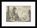 Roman ruins by the sea by Claes Jansz. Visscher II
