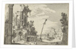 Roman ruins by the sea by Claes Jansz. Visscher II