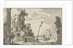 Roman ruins by the sea by Claes Jansz. Visscher II