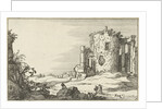 Ruins of a temple surrounded by columns by Claes Jansz. Visscher II