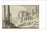 Cattle between Roman ruins by Claes Jansz. Visscher II