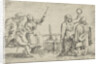 Two crippled dancers and musicians by Cornelis Massijs