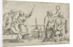 Two crippled dancers and musicians by Cornelis Massijs