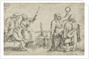 Two crippled dancers and musicians by Cornelis Massijs