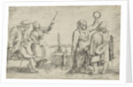 Two crippled dancers and musicians by Cornelis Massijs