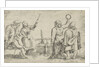 Two crippled dancers and musicians by Cornelis Massijs