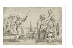 Two crippled dancers and musicians by Cornelis Massijs
