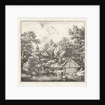 Village with barge by Allaert van Everdingen