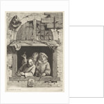 Three smokers in a window by Nicolaes van Haeften