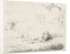 Lying sheep and ram by Pieter Gerardus van Os