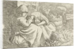 Old woman delouses a girl by Jan van Ossenbeeck