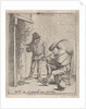 Two farmers near the fireplace by David Teniers II