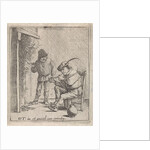 Two farmers near the fireplace by David Teniers II