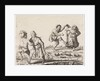 Two pairs of farmers dancing by Pieter Jansz. Quast