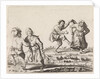 Two pairs of farmers dancing by Pieter Jansz. Quast