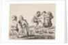Two pairs of farmers dancing by Pieter Jansz. Quast