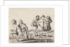 Two pairs of farmers dancing by Pieter Jansz. Quast