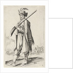 Man with gun and feathered hat by Clement de Jonghe