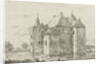 Side view of the castle Cannenburch by baron Reinierus Albertus Ludovicus van Isendoorn à Blois