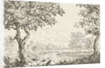 River landscape by baron Reinierus Albertus Ludovicus van Isendoorn à Blois