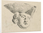 Mans head with hat by Caspar Jacobsz. Philips